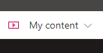 Image of my content dropdown