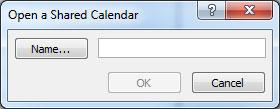 Screenshot of the calendar selection dialog