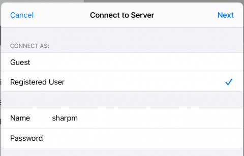 screenshot of registered user setting